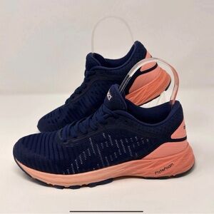 ASICS Dynaflyte 2 Running Shoes Womens Size 6 Blue Salmon Athletic T7D5N